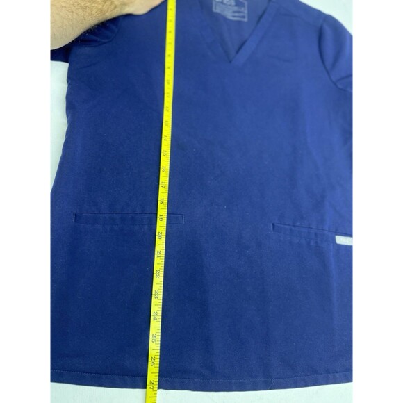Figs Catarina One-Pocket Scrub Top Blue Womens Medium V-Neck Nurse Medical - Picture 4 of 8